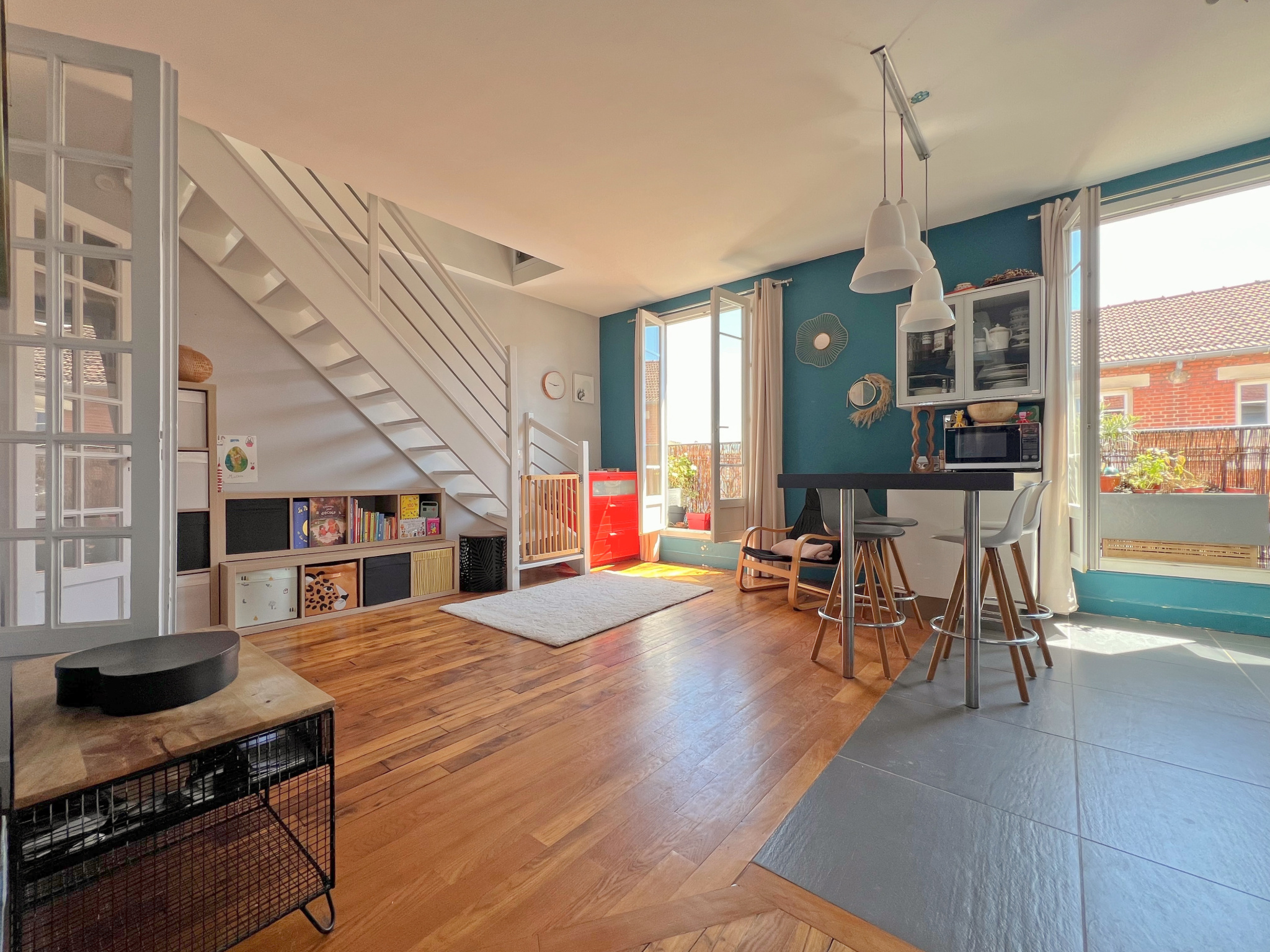Duplex 3 pièces de 54,67 m2 carrez et 78,52 m2 au sol, quart